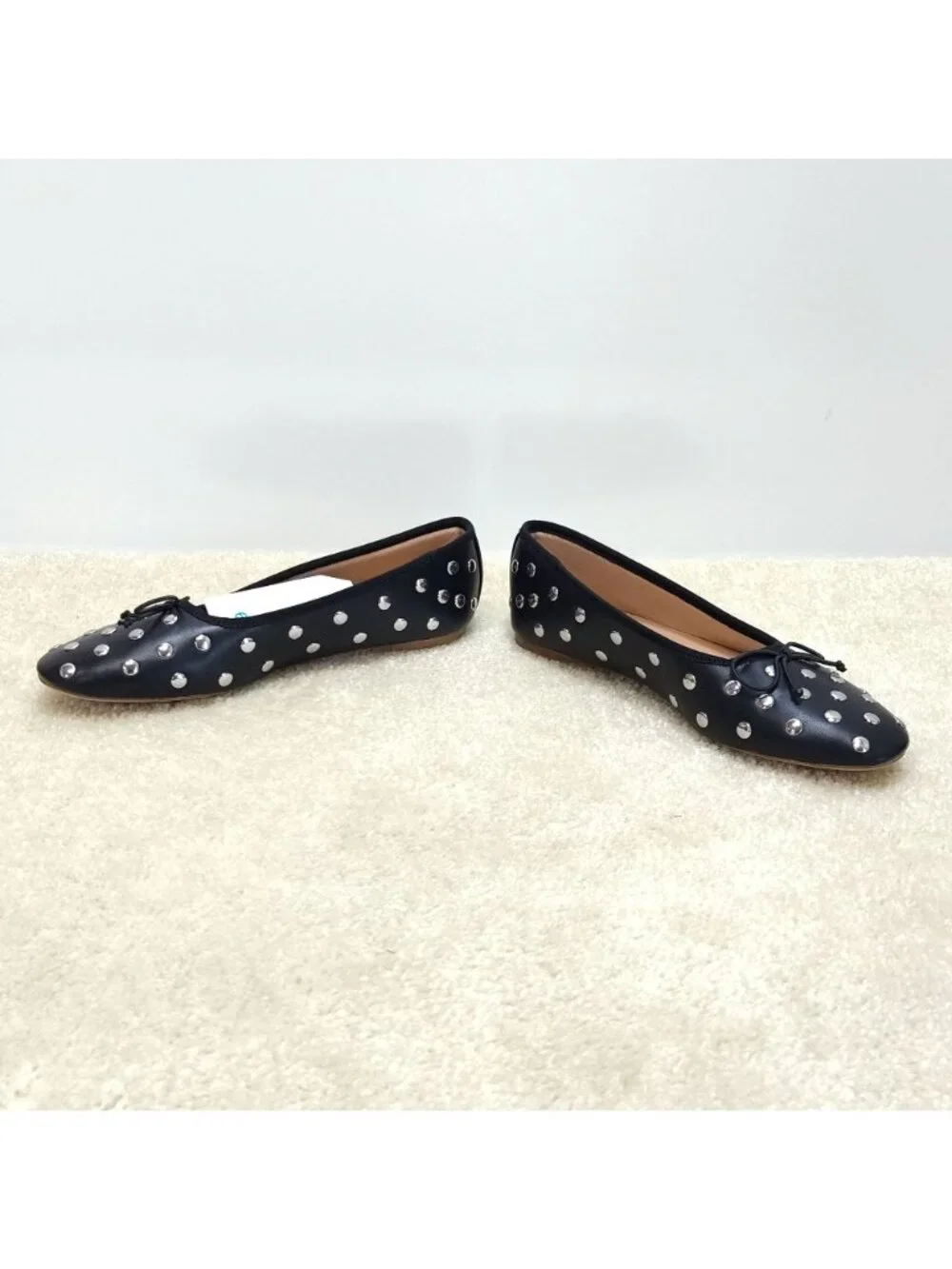 Time And Tru Studded Ballet Mary Jane Flats Loafers Slides Mules Slip-on US 6.5